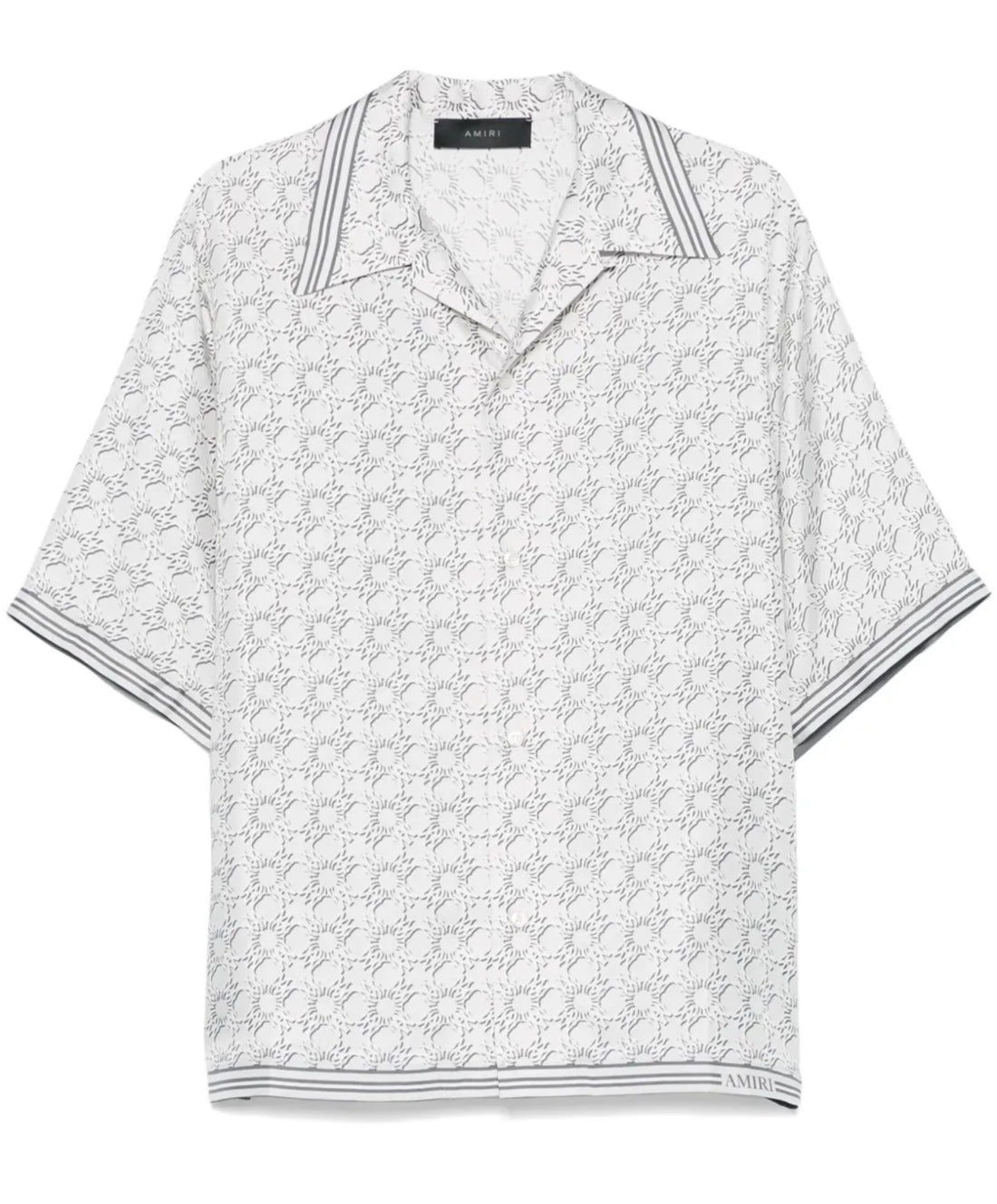 Amiri MA quad Bowling Shirt Asphalt
