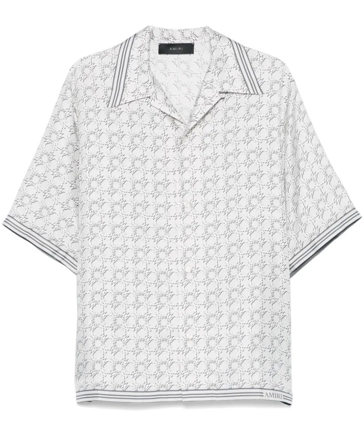 Amiri MA quad Bowling Shirt Asphalt