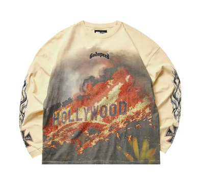 Godspeed Hollywood Inferno VVS Longsleeve T-Shirt Bone Image