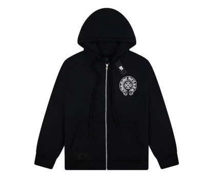 Chrome Hearts Miami Exclusive Zip Up Hoodie Black Image