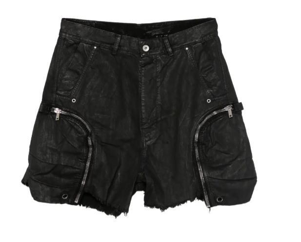Rick Owens Denim Bauhaus Shorts Black