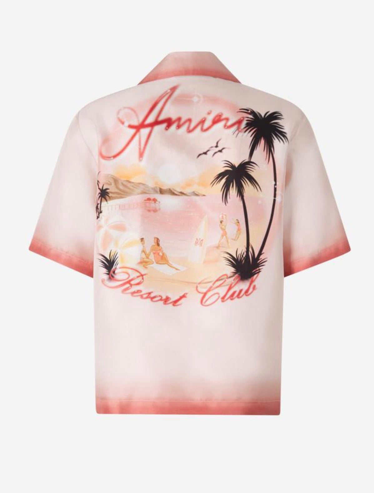 Amiri Rosewater Paradise Bowling shirt