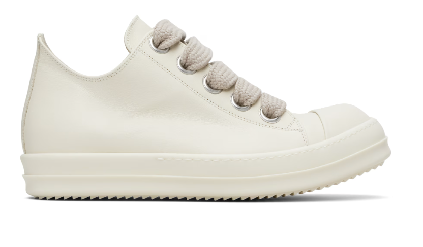 Rick Owen jumbo lace low mainline MILK SAND