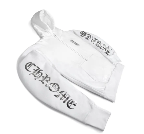 Chrome hearts white foil hoodie