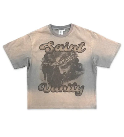 Saint Vanity Jesus Grey Tee Image