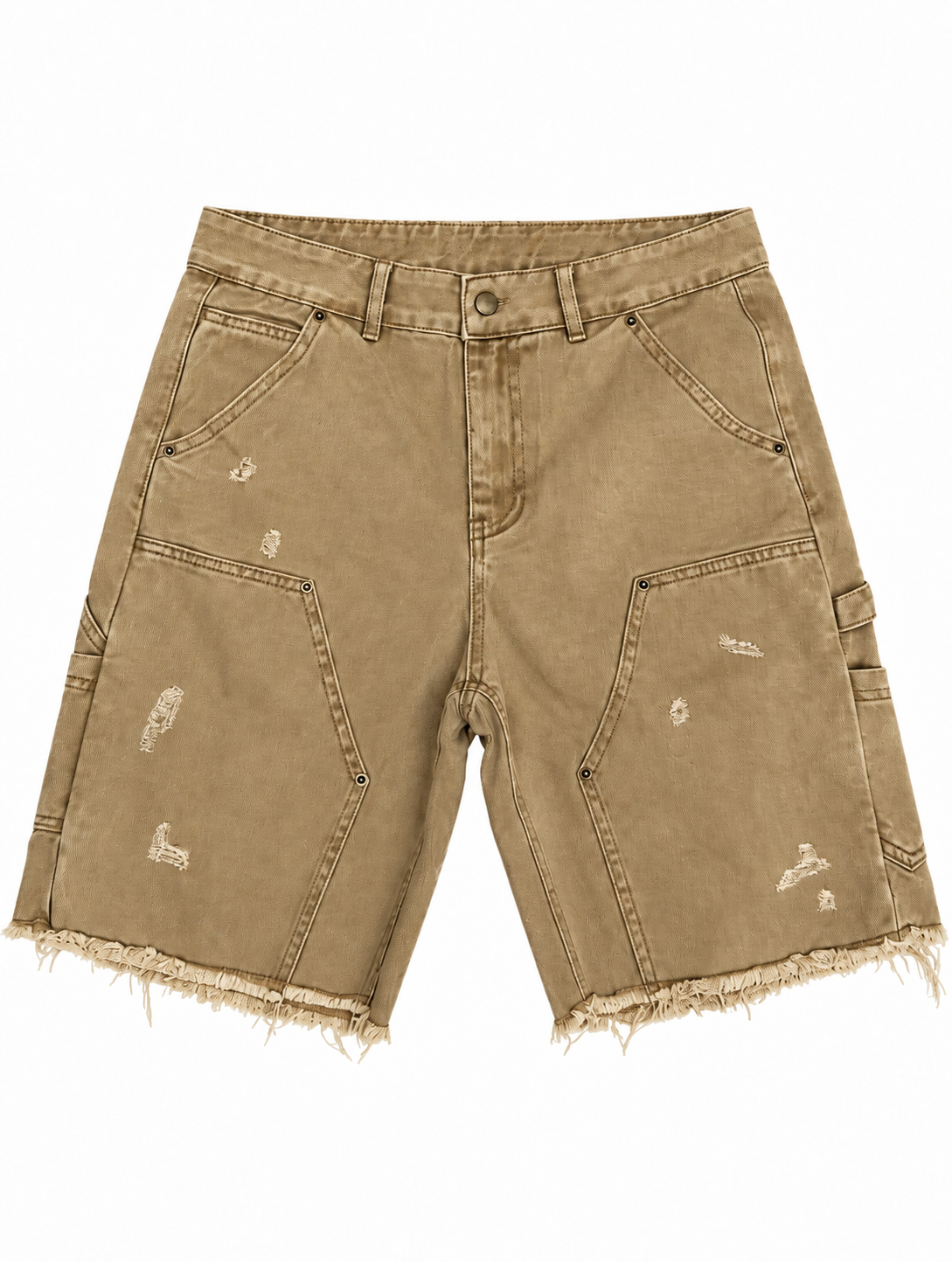 Double Knee Shorts Khaki