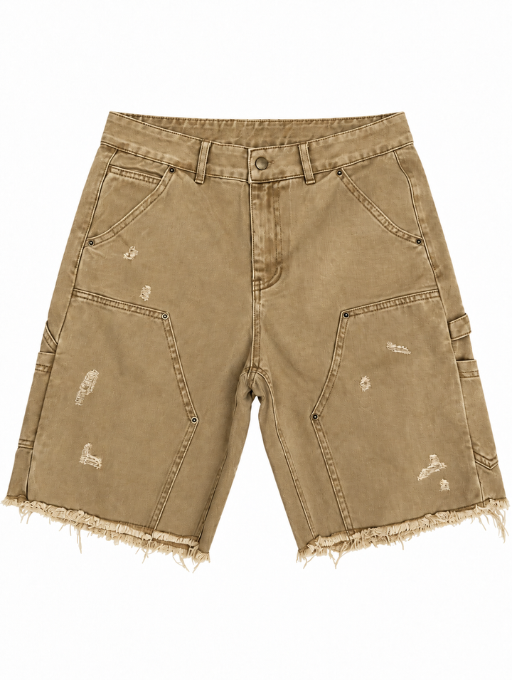 Double Knee Shorts Khaki
