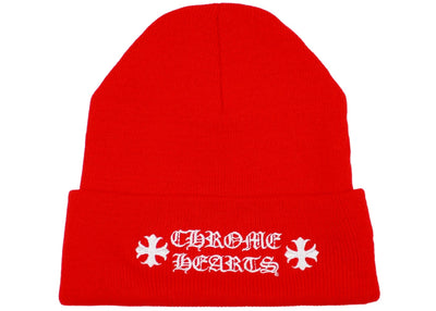 Chrome Hearts Logo Beanie Red Image