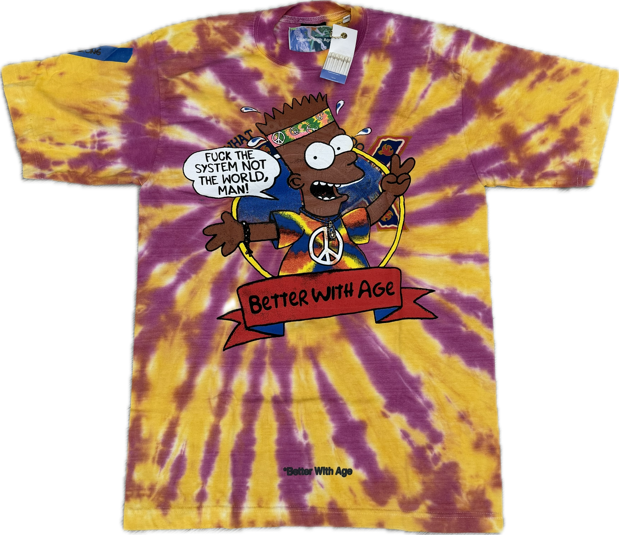 Better With Age Worser Tie Dye Tee  (M)