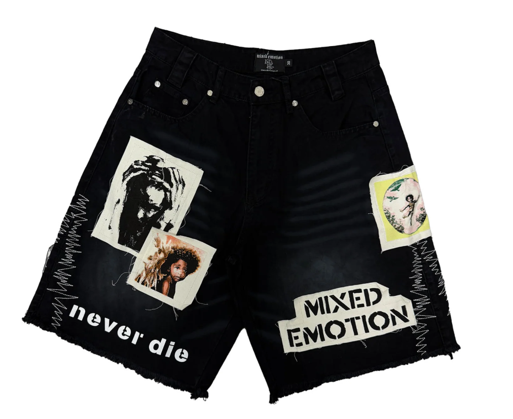 Mixed Emotions Black “Chaos” Carpenter Shorts