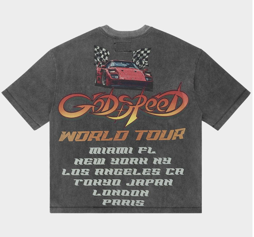Godspeed South Beach Drive Miami Superrun Tee Grey Wash