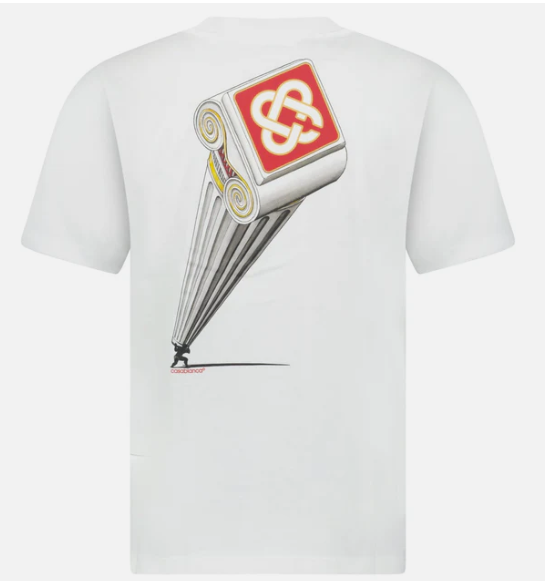 Casablanca Leaning Column Printed Tee White
