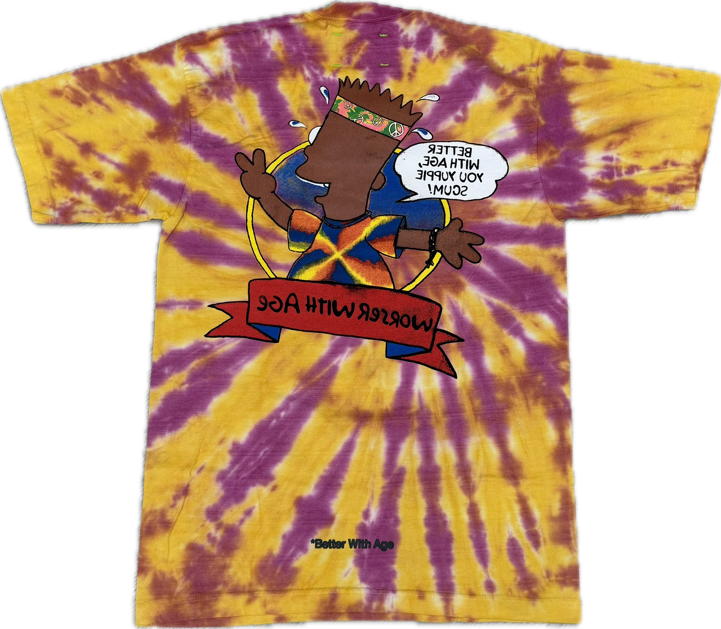 Better With Age Worser Tie Dye Tee  (M)
