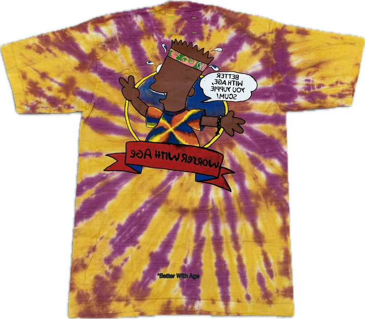 Better With Age Worser Tie Dye Tee  (M)