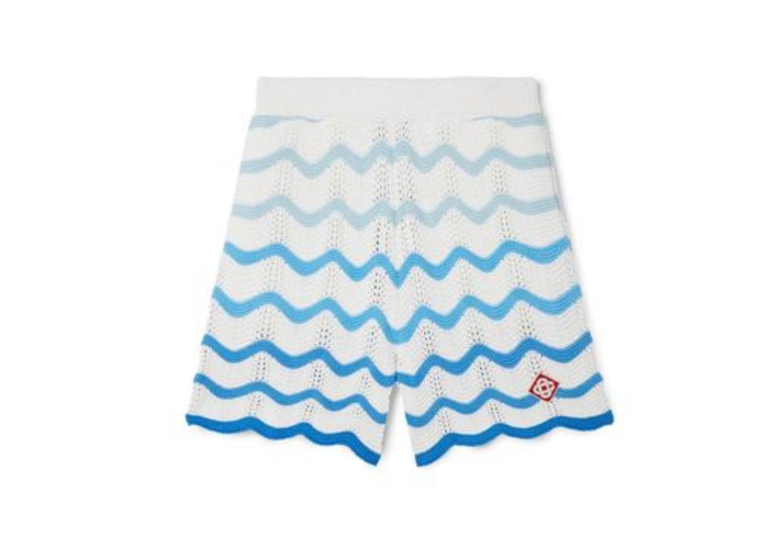 Casa Blanca Gardient Wave Crochet shorts