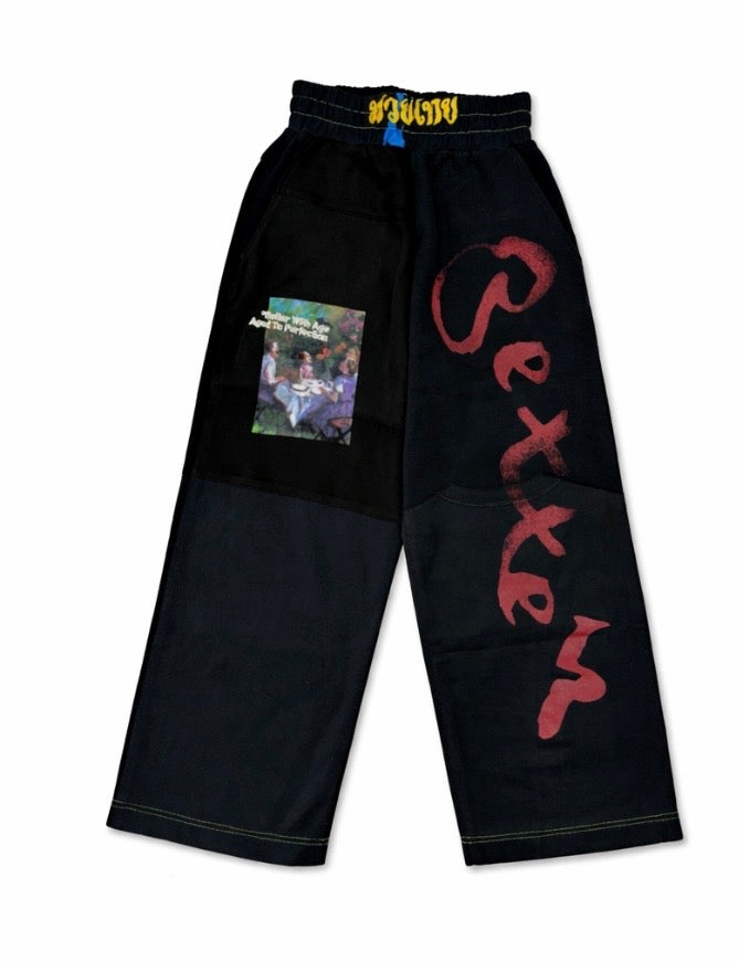 Better With Age Remoir Reconstructed Black Sweatpants