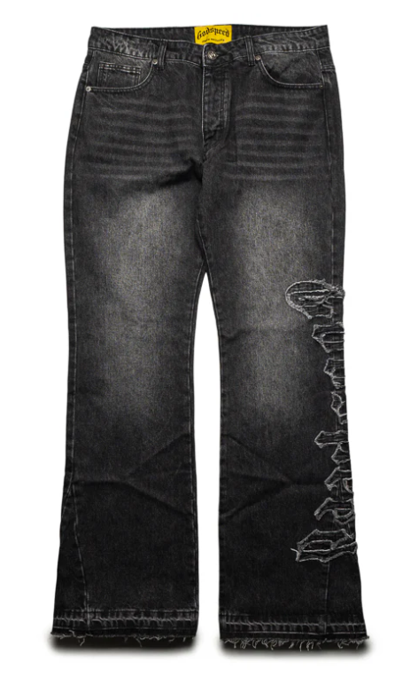 Godspeed New York Stitched OG Logo Flared Denim