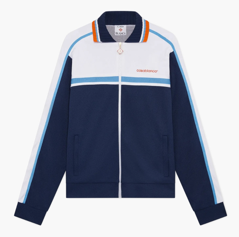 CASABLANCA Textured Tracksuit SET Navy White