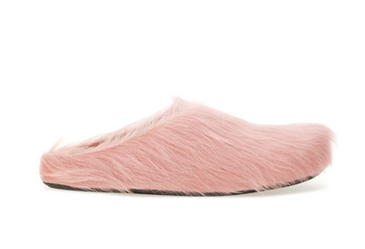 Marni Fussbett Sabot Long hair Mules Pink Gummy Image