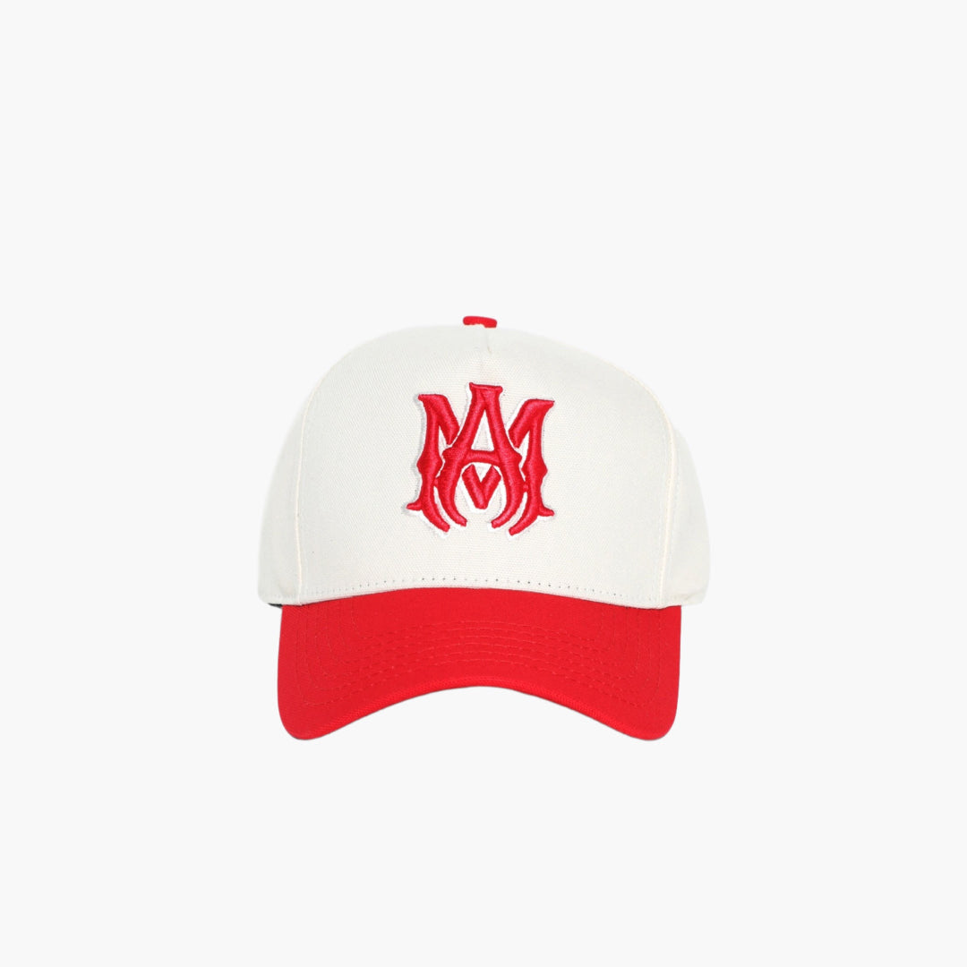 Amiri MA Canvas Hat Alabaster Red