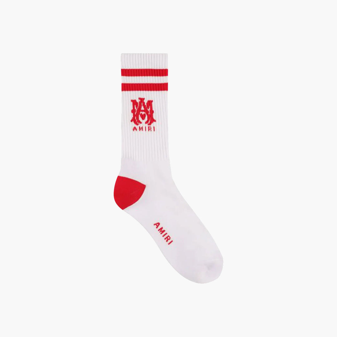 Amiri MA Tube Sock White Red