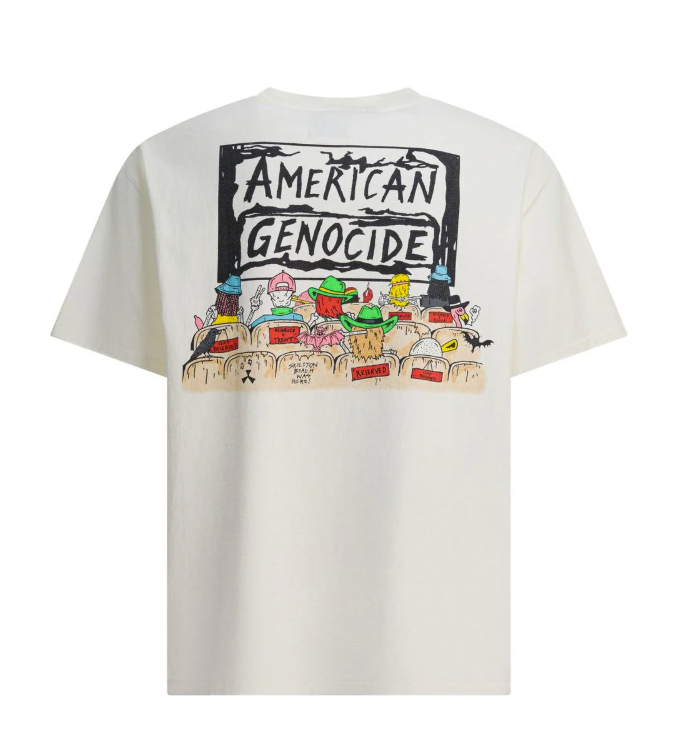 GALLERY DEPT. Men's White "Skeleton Beach Theater Tee" T-Shirt
