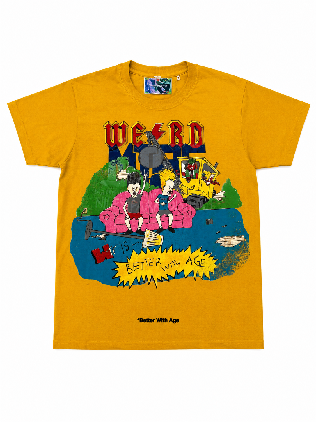 Better With Age "ANGUS" TEE YELLOW (M)