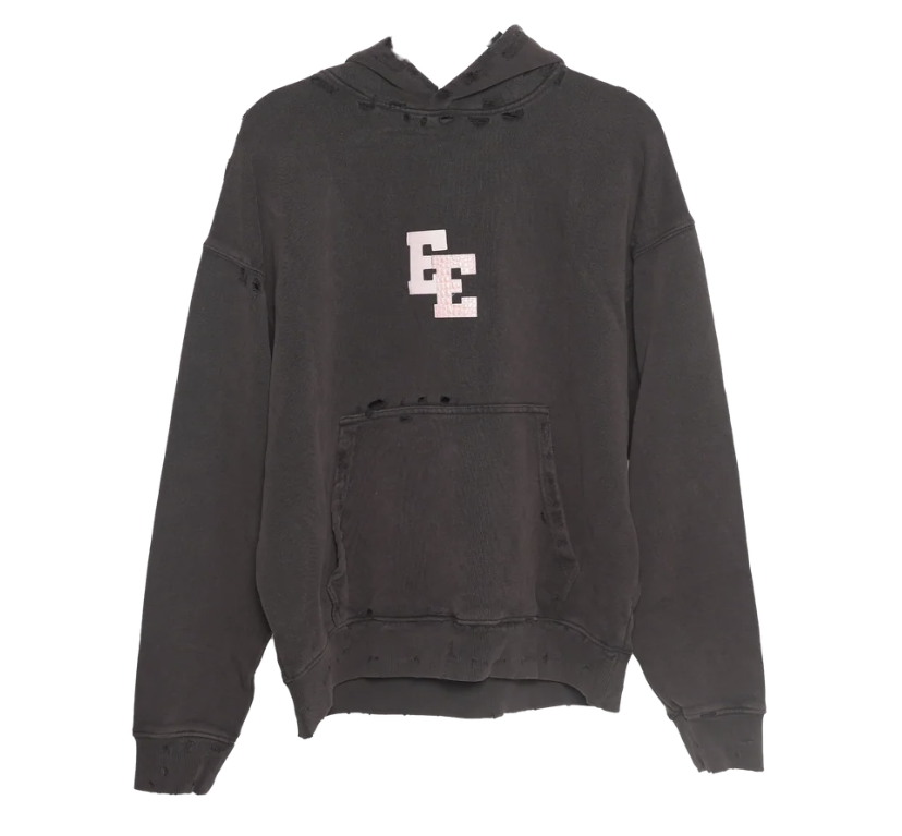 Èlan En Soie Pink Leather Spine Hoodie