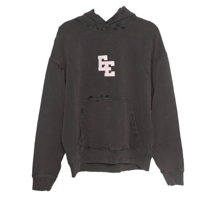 Èlan En Soie Pink Leather Spine Hoodie