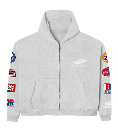 Bottega Desires Patches Hoodie Grey Image