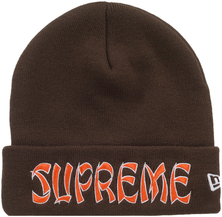 Supreme New Era Action Beanie Brown