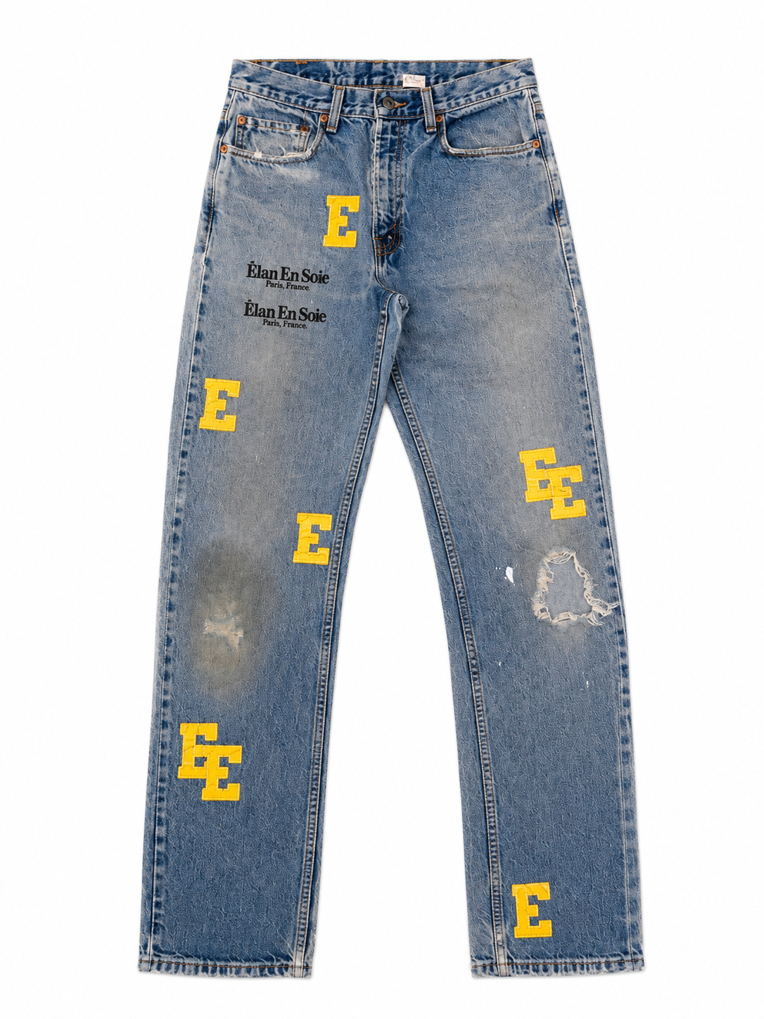 Èlan En Soie E patch Jeans (blue/yellow)