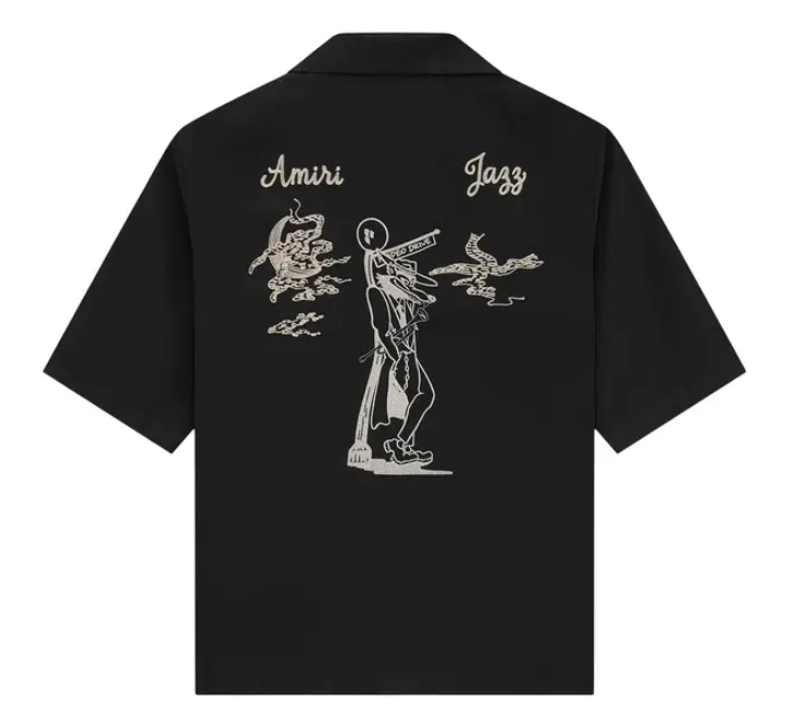Amiri Jazz Wolf Camp Shirt 'Black'