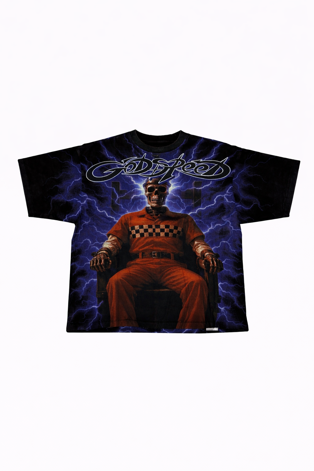 Godspeed Purple Skull Chair Tee