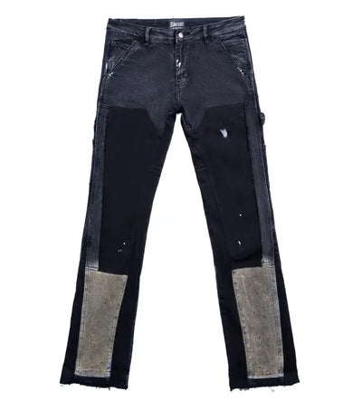 Triple Sevens x Sniper Gang Flared Denim Black Image