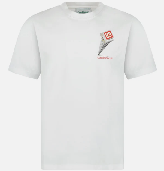 Casablanca Leaning Column Printed Tee White