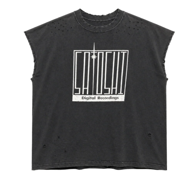 Satoshi Nakamoto 'Digital Recording' Black Cutoff Tee