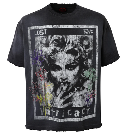 Lost Intricacy 'Smoking Saint' Black Tee Image