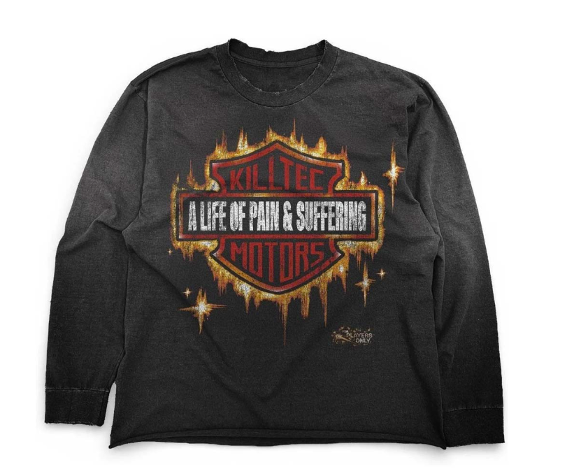 Killtec Motors Long Sleeve Tee Faded Black