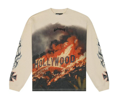 Godspeed Hollywood Inferno VVS Longsleeve T-Shirt Bone Image