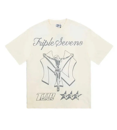Triple Sevens NY Savior Tee Cream Image