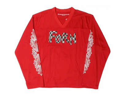 Chrome Hearts Matty Boy Form Mesh Stadium Longsleeve Jersey Red Image