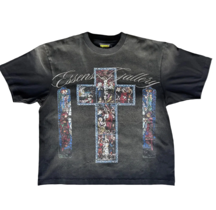 BLACK SACRED GLASS TEE