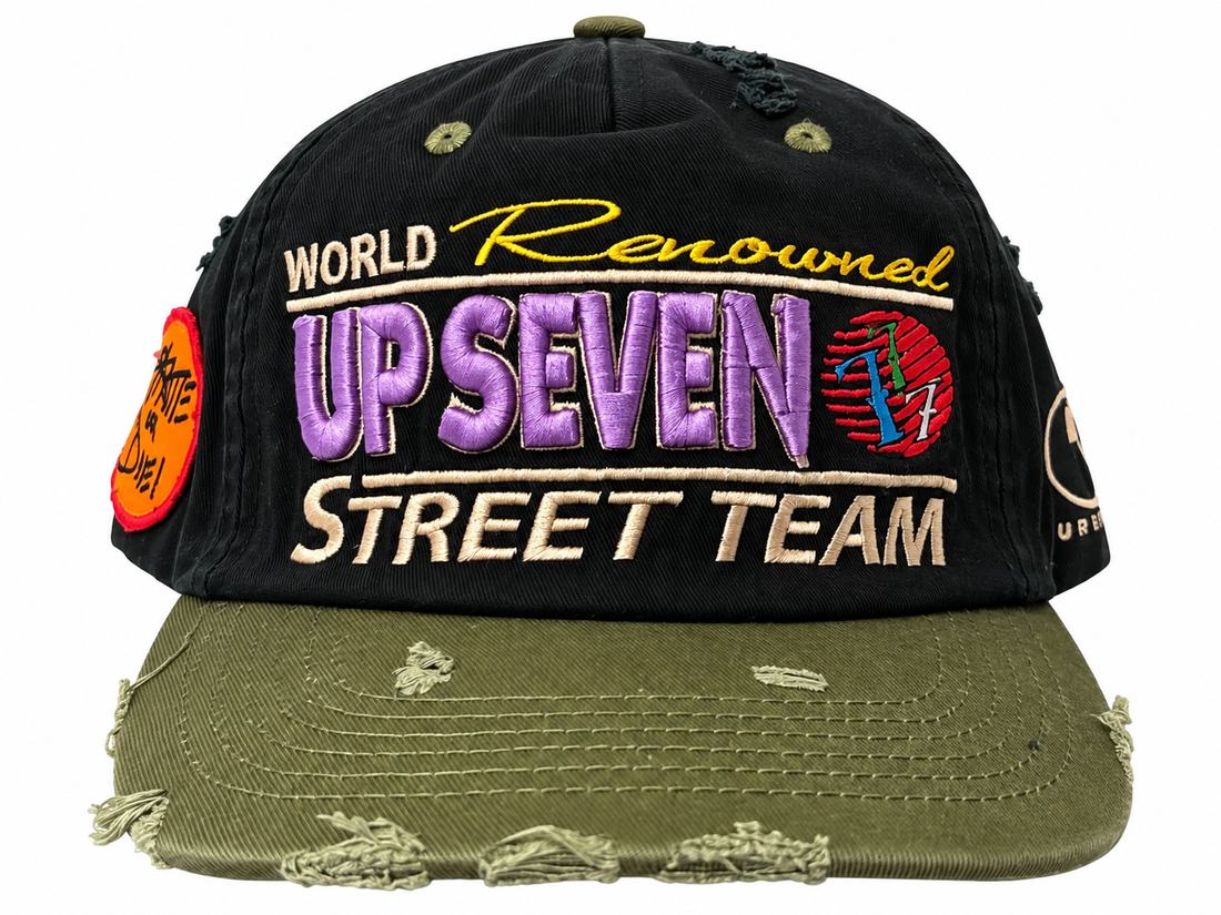 UP7SKATE BLK/GREEN INTL STREET TEAM HAT