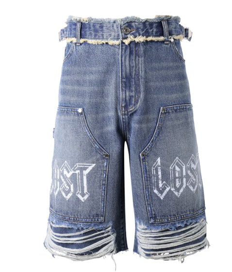 Lost Intricacy "Blue" Carpenter Jean Shorts