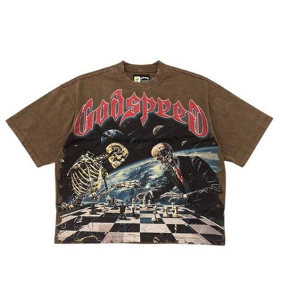 GODSPEED CHECKMATE BROWN TEE Image