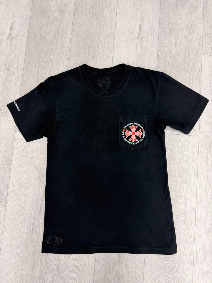 Chrome Hearts Made In Hollywood Plus Cross T-shirt Black/Red