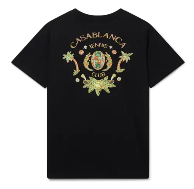 Casablanca Joyaux D Afrique Tennis Club T Shirt  Black