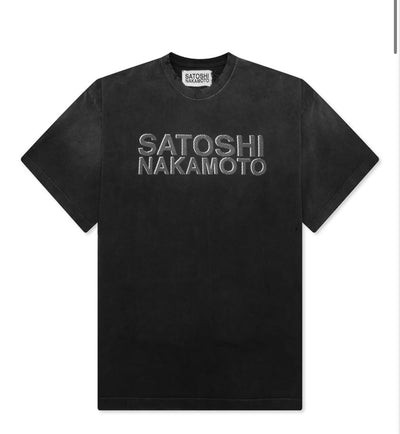 Satoshi Nakamoto Shadow Logo Tee Image