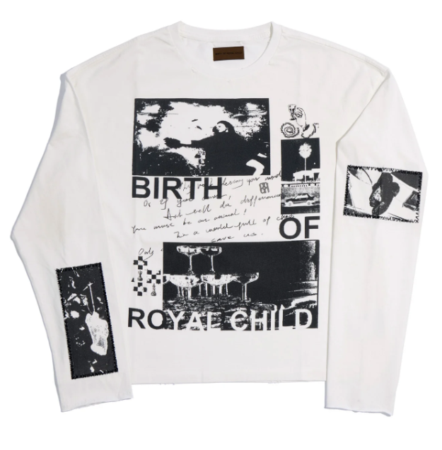 Birth of a Royal Child Resonance Poster Patch Long Sleeve White